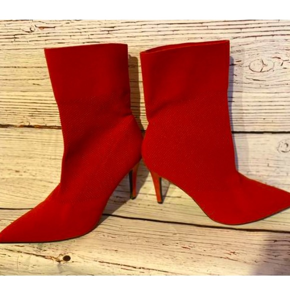 Lipstick red mesh heels - Picture 3 of 6